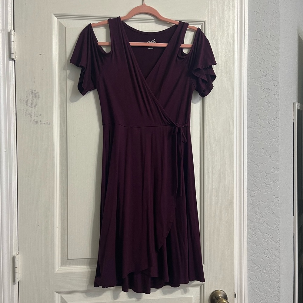 Francesca's Collections Deep Plum Asymmetrical Dress